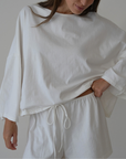 THE TEE - WHITE Jersey Oversized Shirt