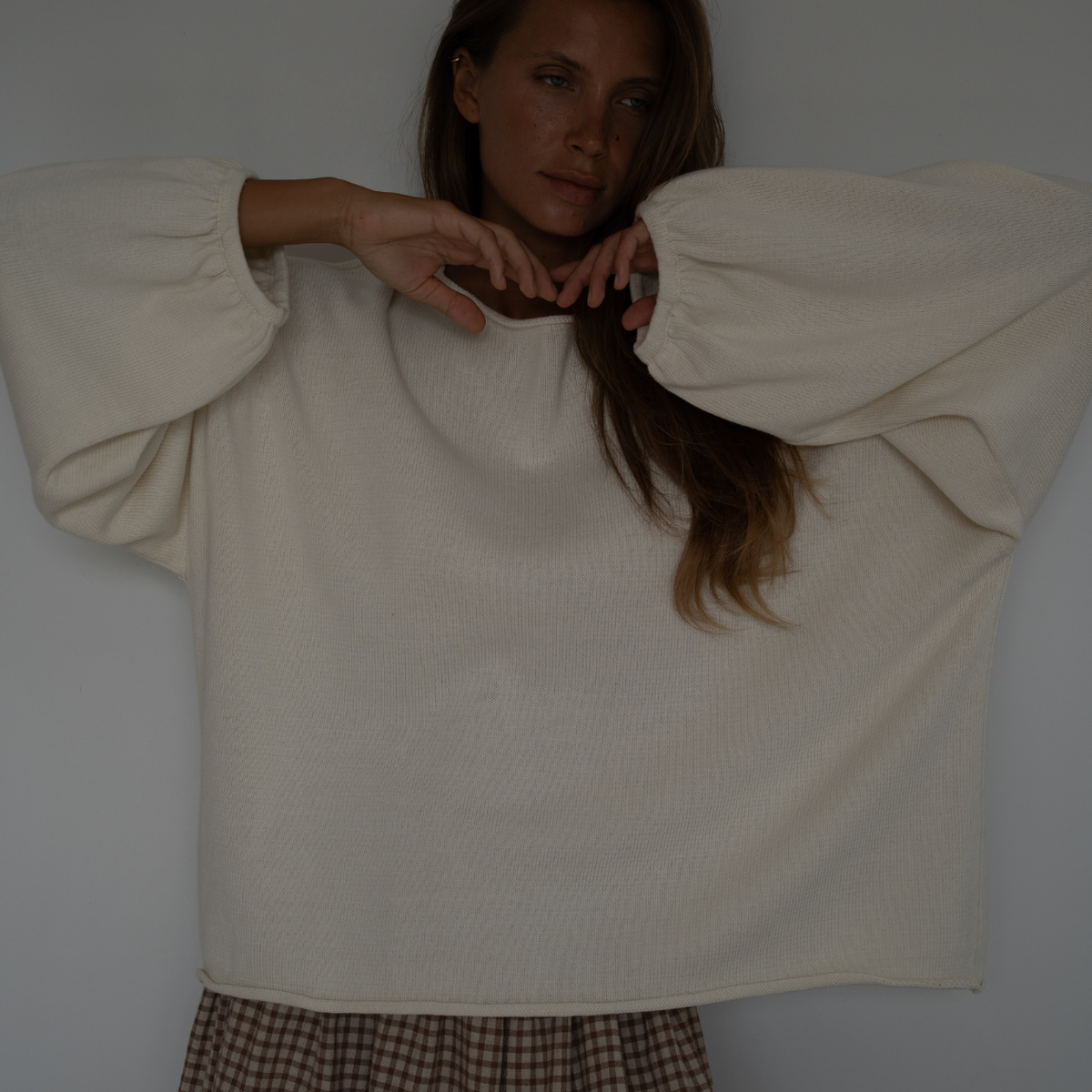 ADELINE - Cream Knit Sweater