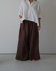 EZRA - Chocolate Linen Pant
