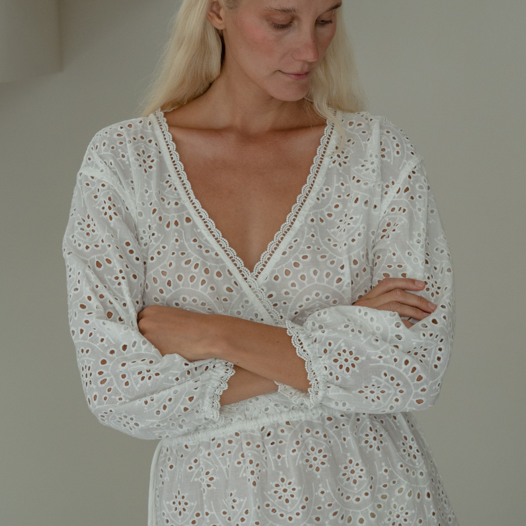FLORENCE - WHITE Broderie Dress