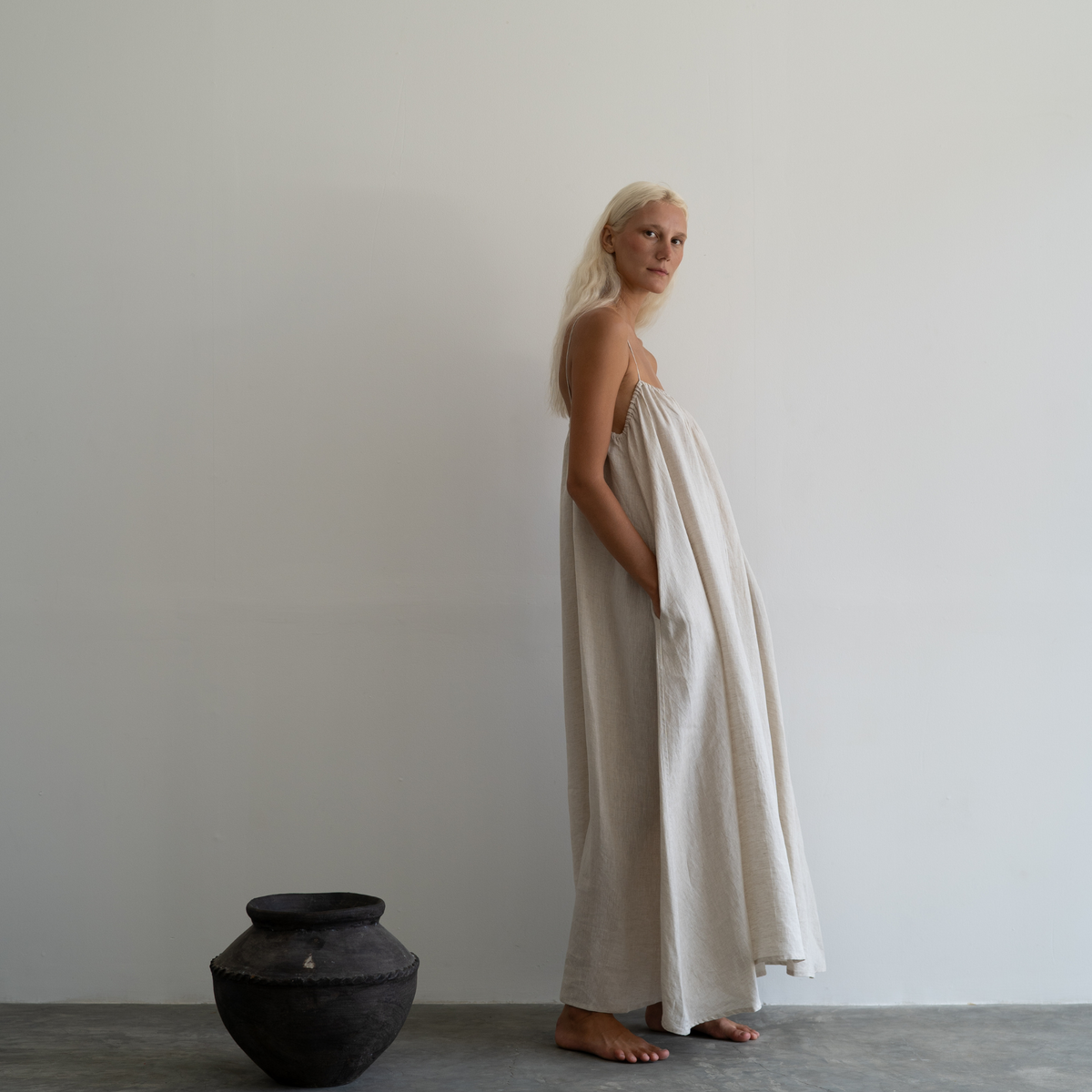 PIA - NATURAL Linen Dress