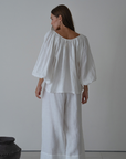 FAITH - White Linen Blouse