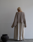 OPHELIA - Fawn Knit Cross Sweater