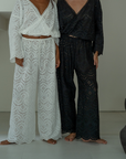 CELESTE - BLACK Broderie Pants