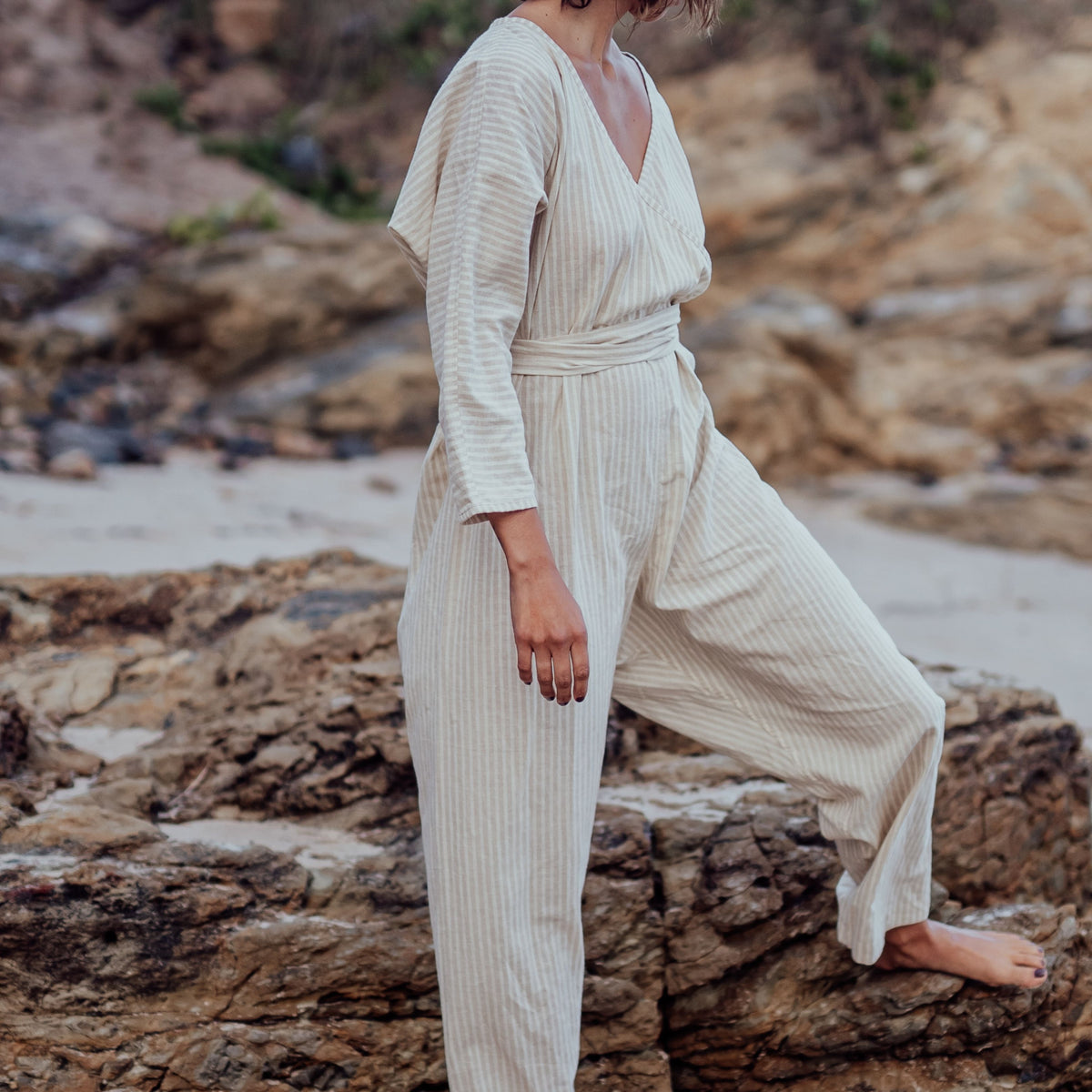AD - Organic Pinstripe Jumpsuit