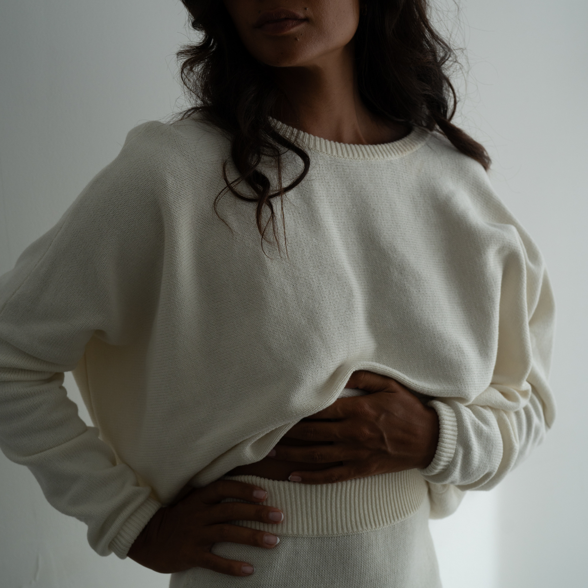 NIAS - CREAM Crop Sweater
