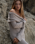 JOLIE - FAWN Cowl Neckline Dress