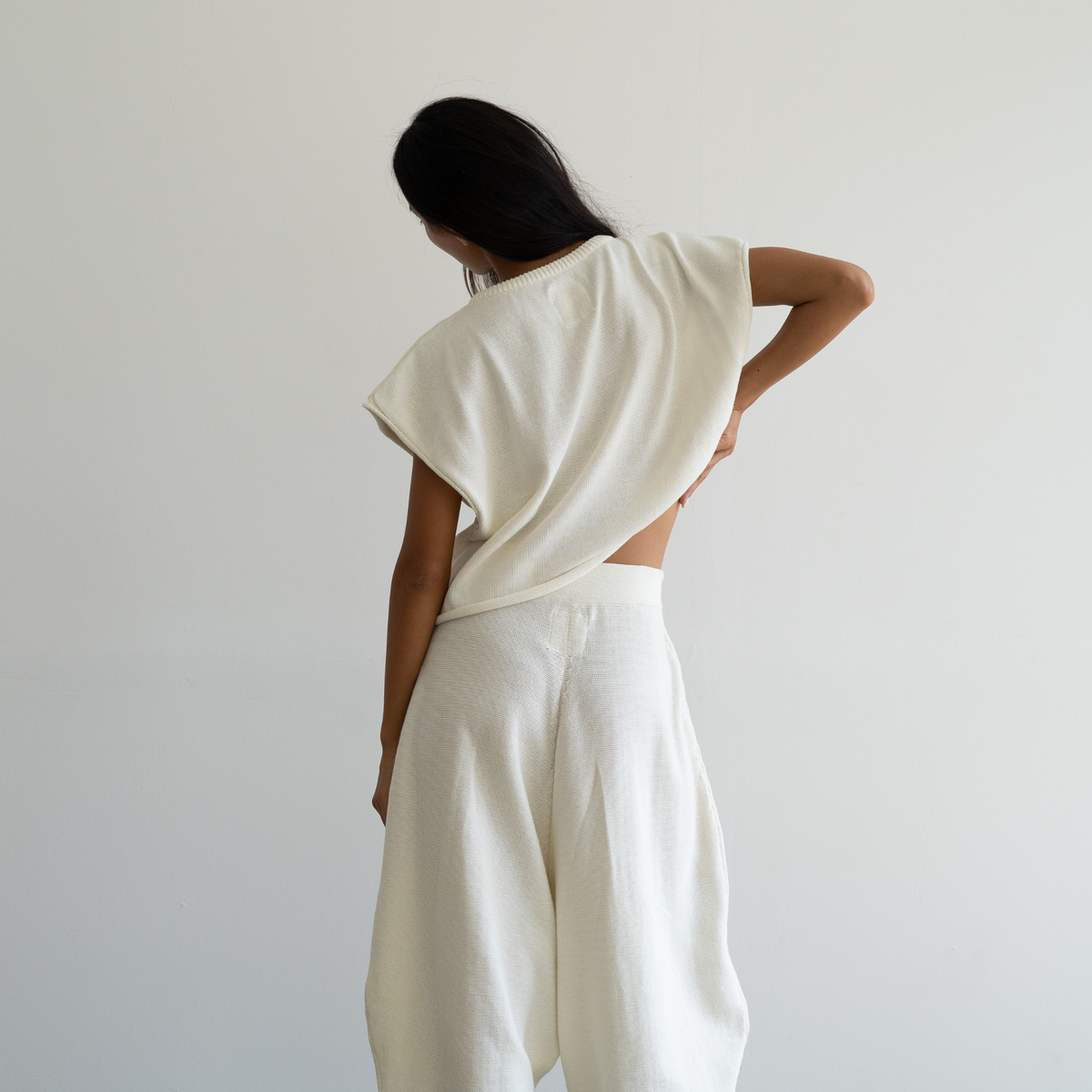NORA- Cream Knit Vest