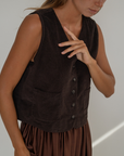 ANOUK - CHOCOLATE Corduroy Vest