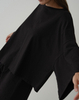THE TEE - BLACK Jersey Oversized Shirt