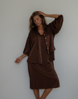 CAMILLE - BURGUNDY Mulberry Silk Slip
