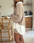 POPLIN - WHITE Lace Trim Shirt