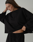 THE TEE - BLACK Jersey Oversized Shirt