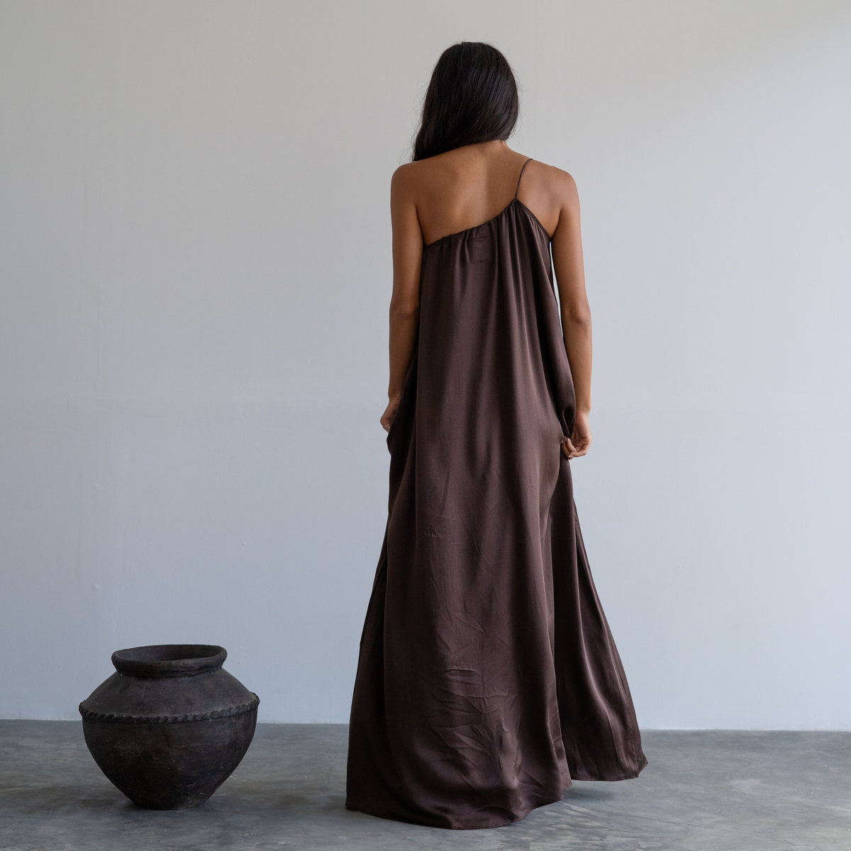 ZULU - Burgundy Mulberry Silk Gown