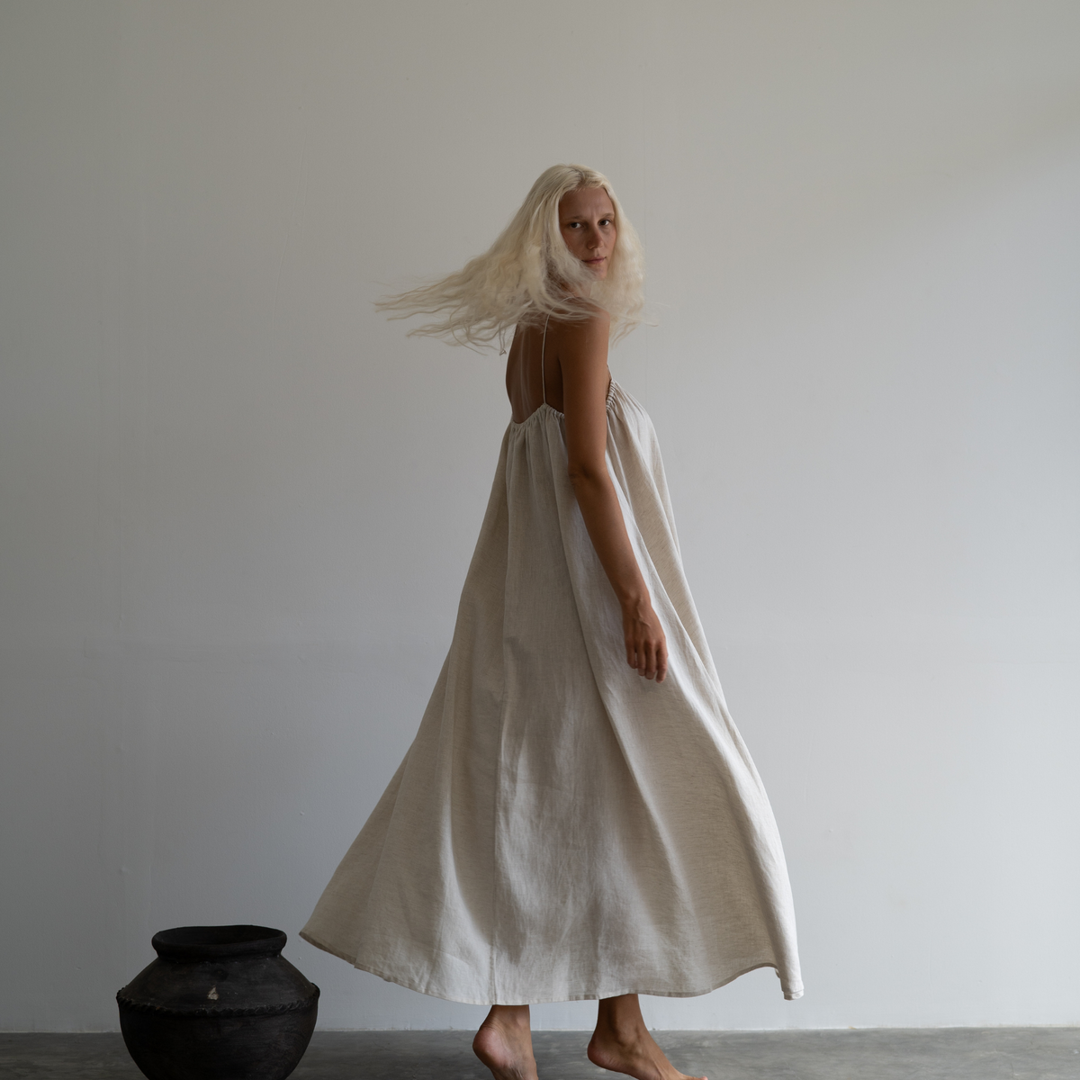 PIA - NATURAL Linen Dress
