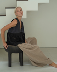 VALERIE - BLACK Broderie & Ramie Top