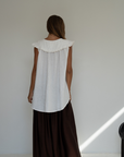 ANNE - WHITE Linen Blouse