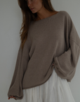 ADELINE - FAWN Knit Sweater
