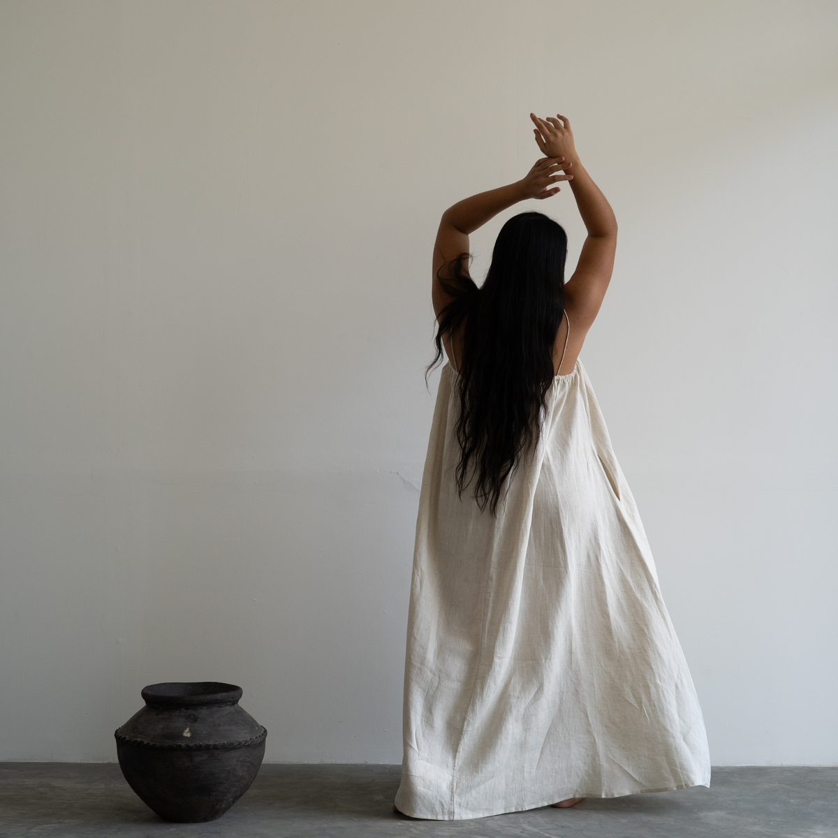 PIA - NATURAL Linen Dress