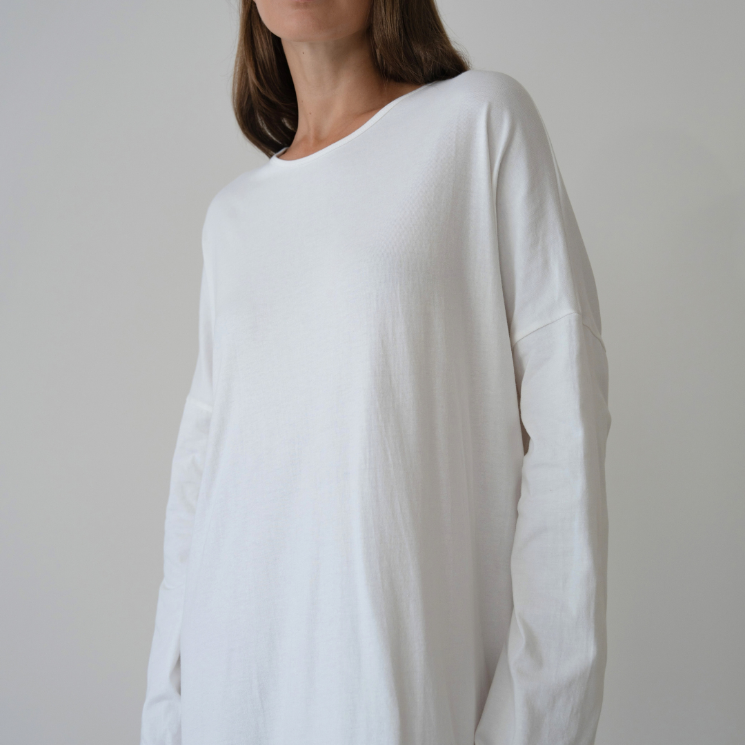 JANE - WHITE Jersey Dress