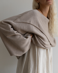 OPHELIA - Fawn Knit Cross Sweater