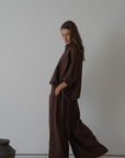 ELIZA - Chocolate Linen Shirt