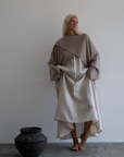 OPHELIA - Fawn Knit Cross Sweater