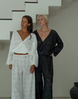 LUNA - BLACK Broderie Blouse