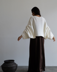 OPHELIA- Cream Knit Cross Sweater