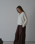 ETTA - Cream Buttoned Knit Cardigan