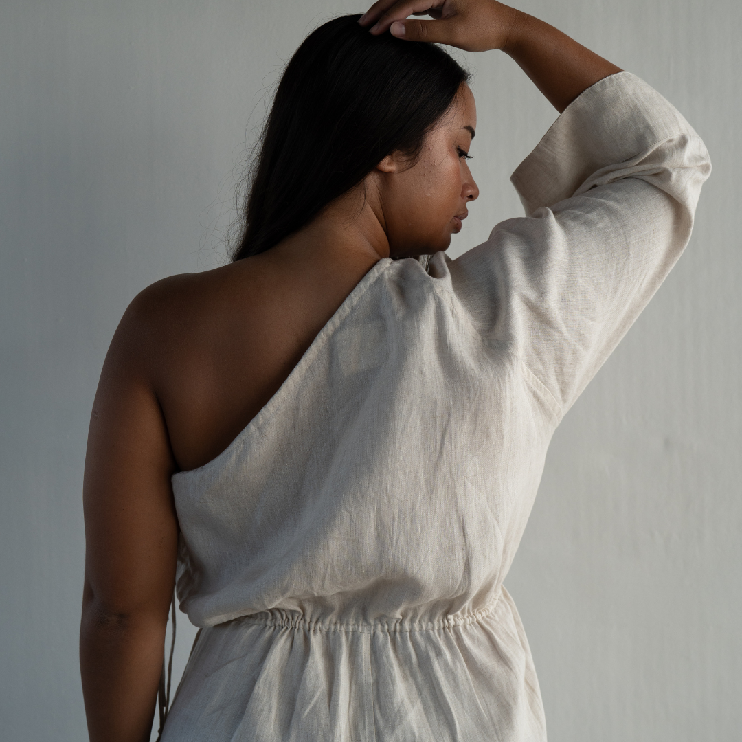 ATHENA - NATURAL Linen Jumpsuit