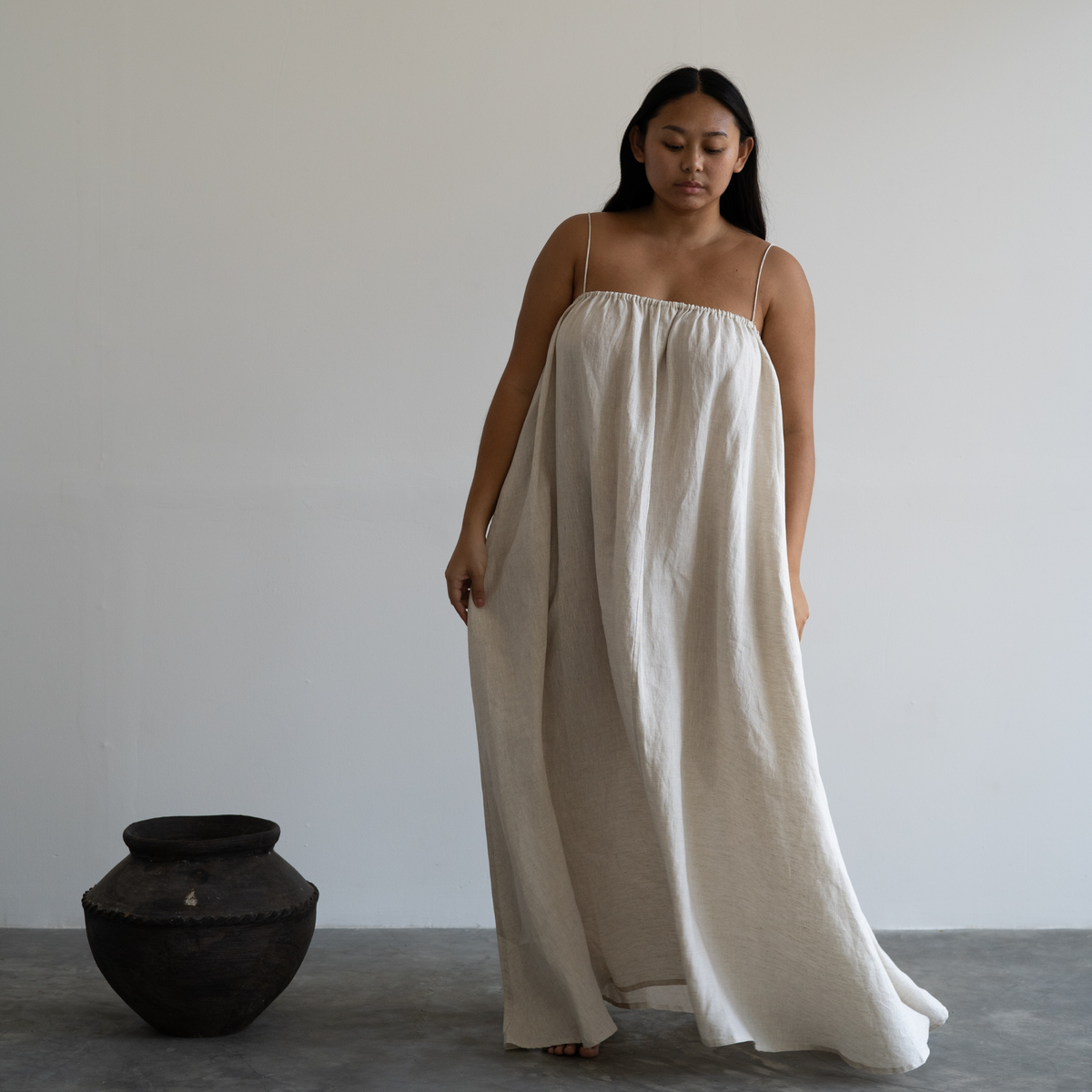 PIA - NATURAL Linen Dress