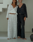 CELESTE - WHITE Broderie Pants