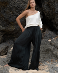 CLIVE - BLACK SILK Voluminous Pant