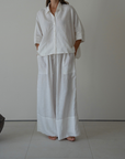 EZRA - White Linen Pant