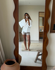 POPLIN - WHITE Lace Trim Shirt