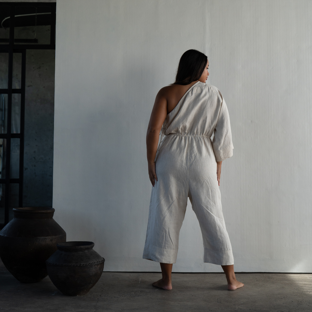 ATHENA - NATURAL Linen Jumpsuit
