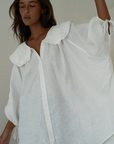 LILIANNE - WHITE Linen Blouse