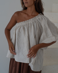 DETTE - Natural Linen Blouse