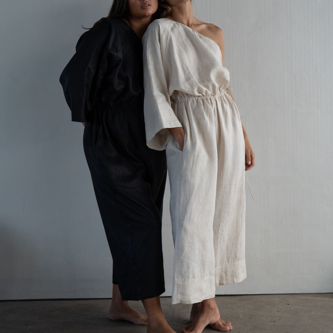ATHENA - NATURAL Linen Jumpsuit