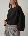 THE TEE - BLACK Jersey Oversized Shirt