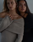 JOLIE - FAWN Cowl Neckline Dress