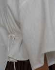 ROMY - WHITE Wrap Ramie Top