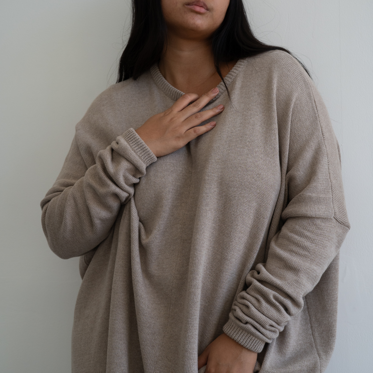 VADA - FAWN Volume Knit Dress