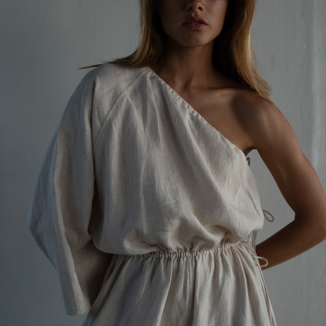 ATHENA - NATURAL Linen Jumpsuit
