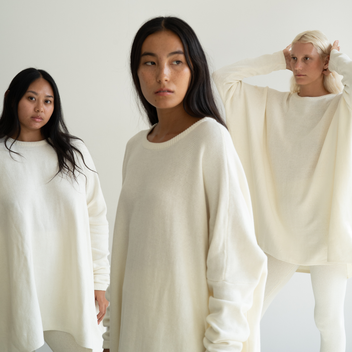 NIAMH - CREAM Oversized Knit Sweater