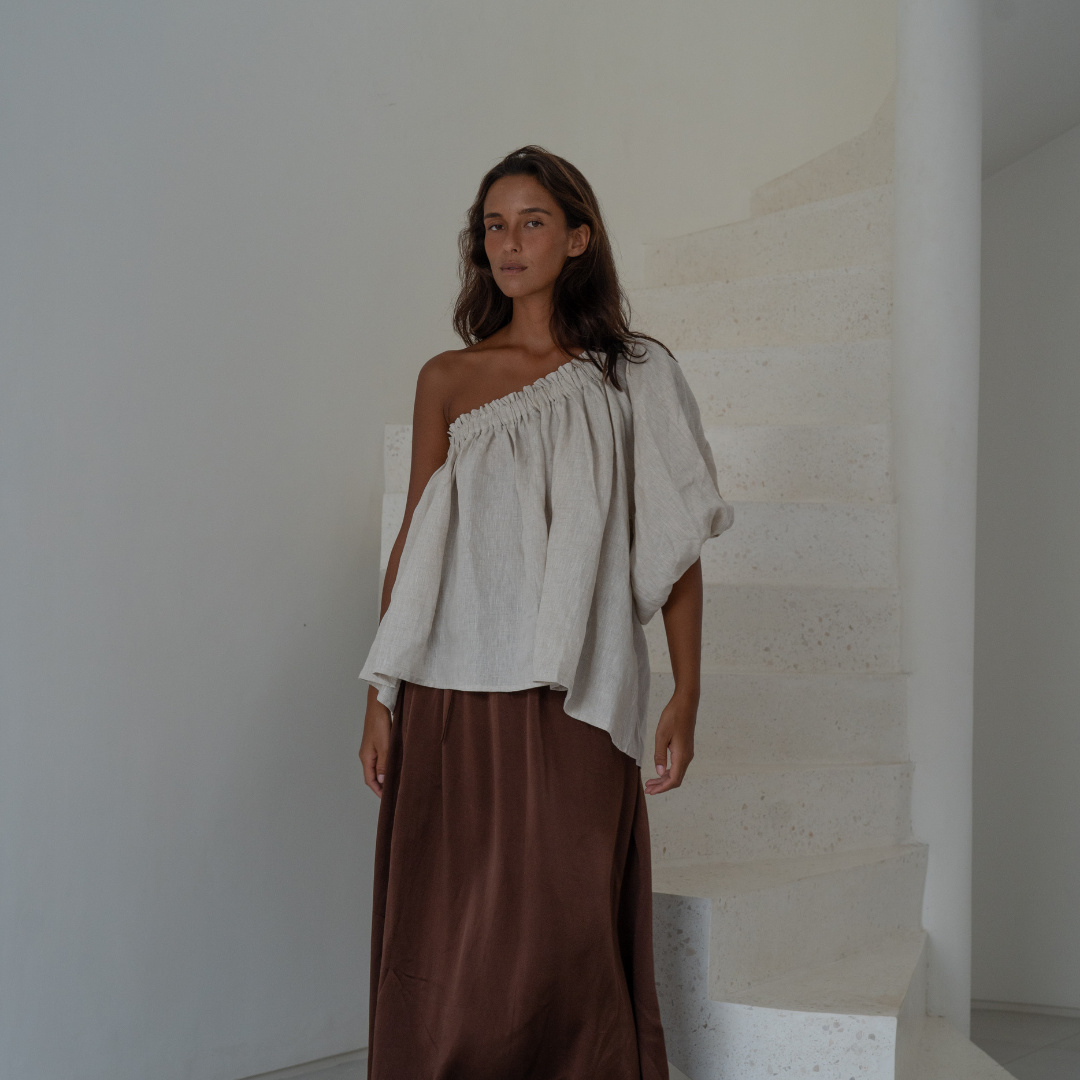 DETTE - Natural Linen Blouse