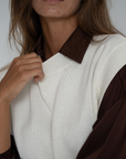 EDITH - CREAM Knit Vest