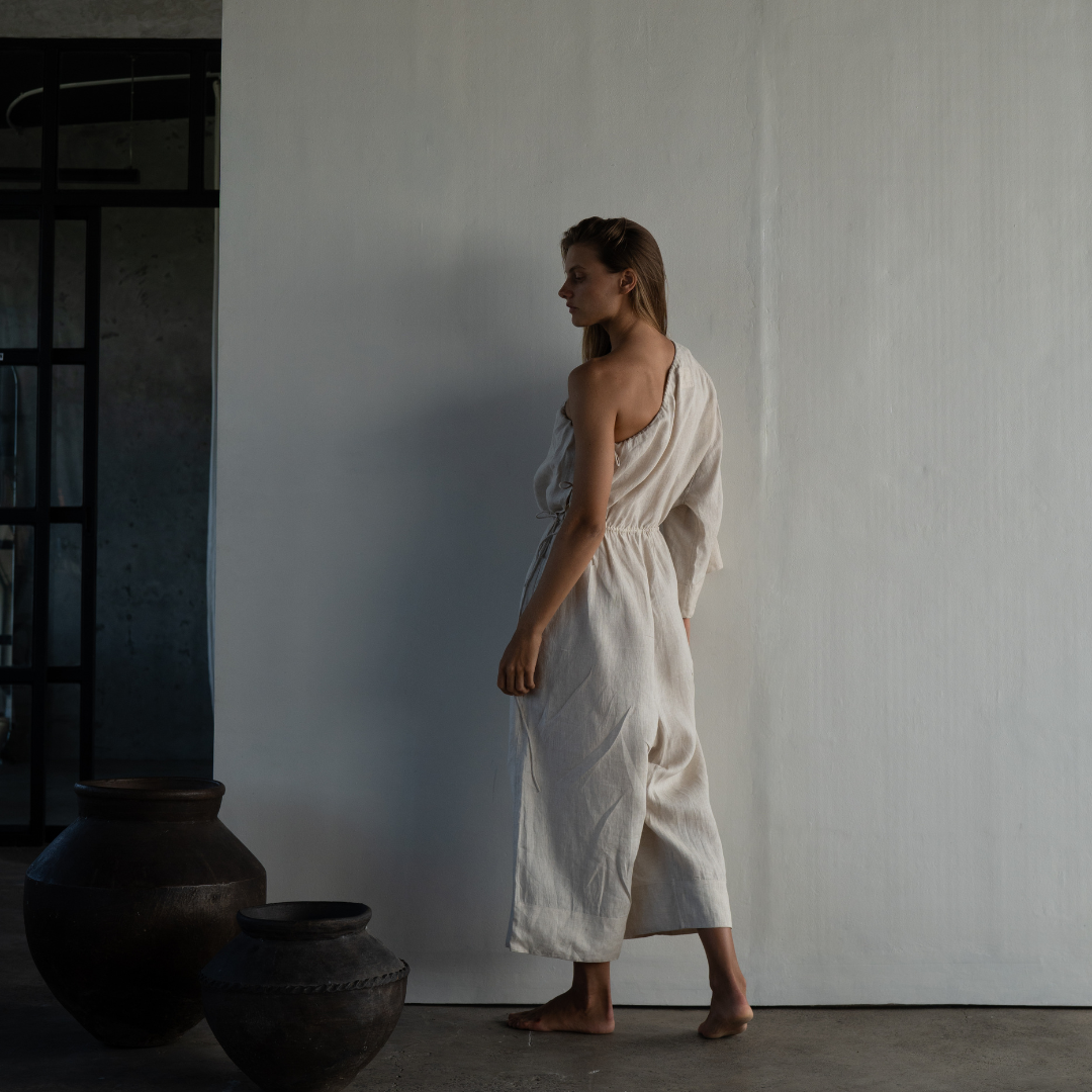 ATHENA - NATURAL Linen Jumpsuit