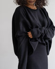 NIAS - BLACK Crop Sweater